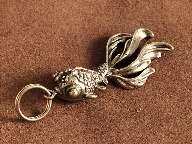 真鍮 金魚 キーホルダー きんぎょフィッシュ キーリング キー