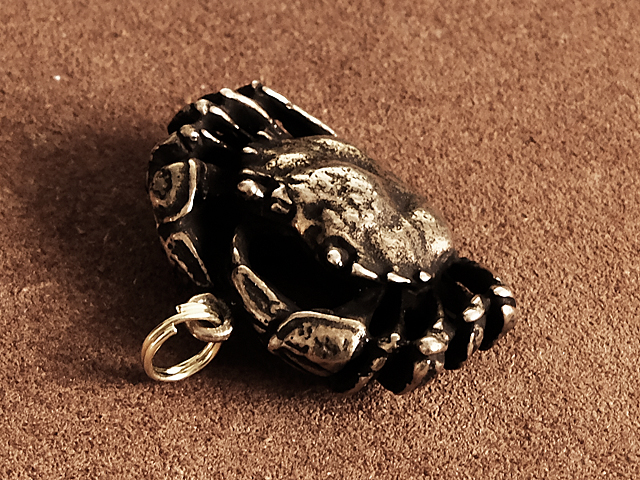 真鍮 蟹 キーホルダー（ミニサイズ）カニ 星座 かに座 キーチェーン