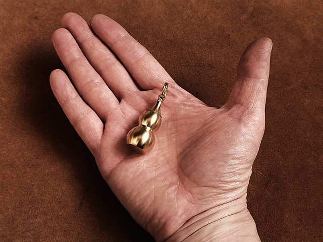 真鍮 ひょうたん キーホルダー（ケースタイプ 大サイズ）瓢箪 小物入れ