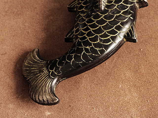 真鍮 錠前（魚）ビッグサイズ / 鍵 カギ ロック 南京錠 アンティーク