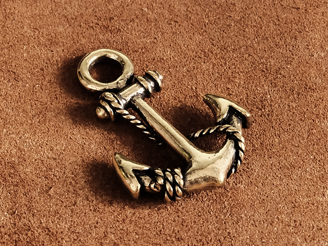 真鍮 錨 キーホルダー ブラス マリーン ヨット お守り 船 海軍 イカリ