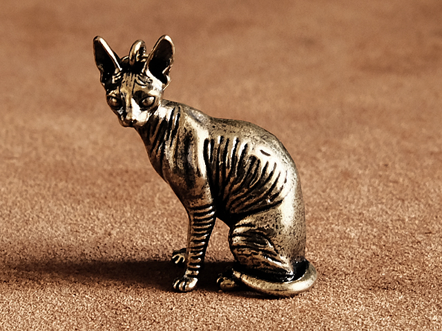 真鍮 キーホルダー（スフィンクス）ドンスコイ 猫 ネコ ねこ キャット