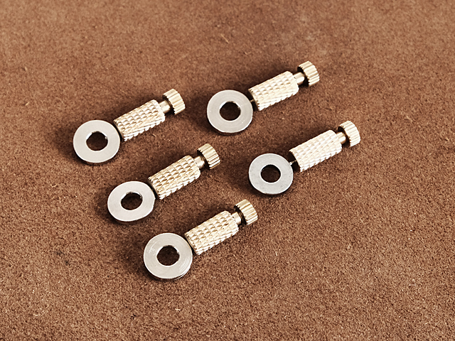 5個セット 鉄製 ワイド幅 シルバー二重リング（直径23mm）ダブルリング