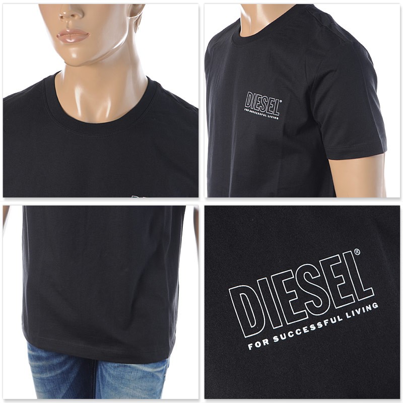 ディーゼル DIESEL クルーネックTシャツ 半袖 メンズ UMLT-JAKE 00CG46-0QAZN ブラック
