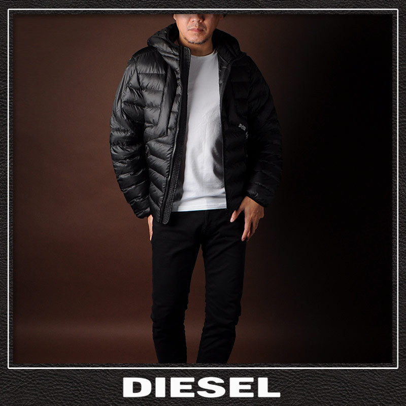 ディーゼル DIESEL パデッドジャケット メンズ アウター ブルゾン ブランド W-DWAIN A00699-0GBAD ブラック
