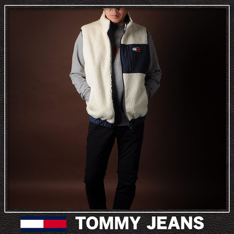 トミージーンズ TOMMY JEANS フリースボアベスト メンズ アウター ブランド リバーシブル DM0DM09507 ホワイト  :20212107101:BRAVAS - 通販 - Yahoo!ショッピング