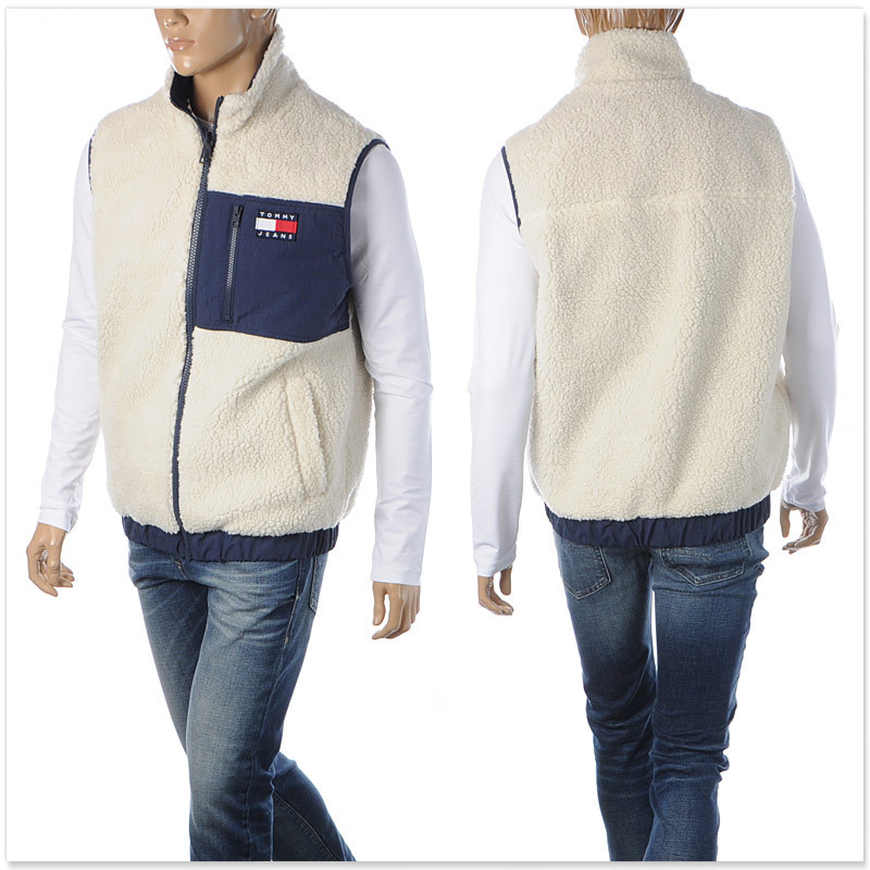 トミージーンズ TOMMY JEANS フリースボアベスト メンズ アウター ブランド リバーシブル DM0DM09507 ホワイト  :20212107101:BRAVAS - 通販 - Yahoo!ショッピング