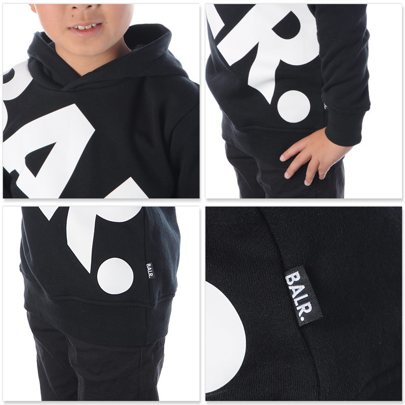 ボーラー BALR. パーカー スウェット プルオーバー ブランド キッズ TILTED LOGO HOODIE KIDS B10211 ブラック