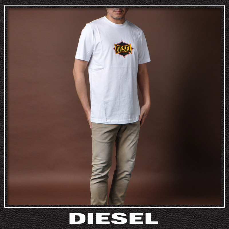 残りわずか【DIESEL】コットンTシャツ☆ホワイト ロゴ 無地 半袖 DIESEL ディーゼル 3枚セット Tシャツ 半袖レディース 綿100