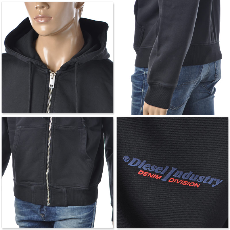 ディーゼル DIESEL ジップアップパーカー スウェット メンズ ブランド S-GINN-HOOD-ZIP-IND A03745-0AJIH  ブラック : 22110608101 : BRAVAS - 通販 - Yahoo!ショッピング