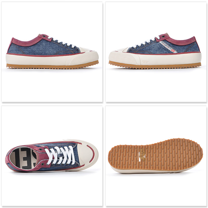 DIESEL ディーゼル レザースニーカー ローカット メンズ S