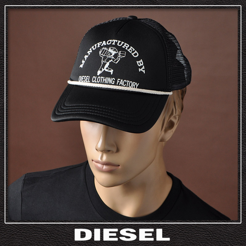 ディーゼル DIESEL ベースボールキャップ 帽子 メンズ ブランド C-KNUT A03714 0JEAC ブラック