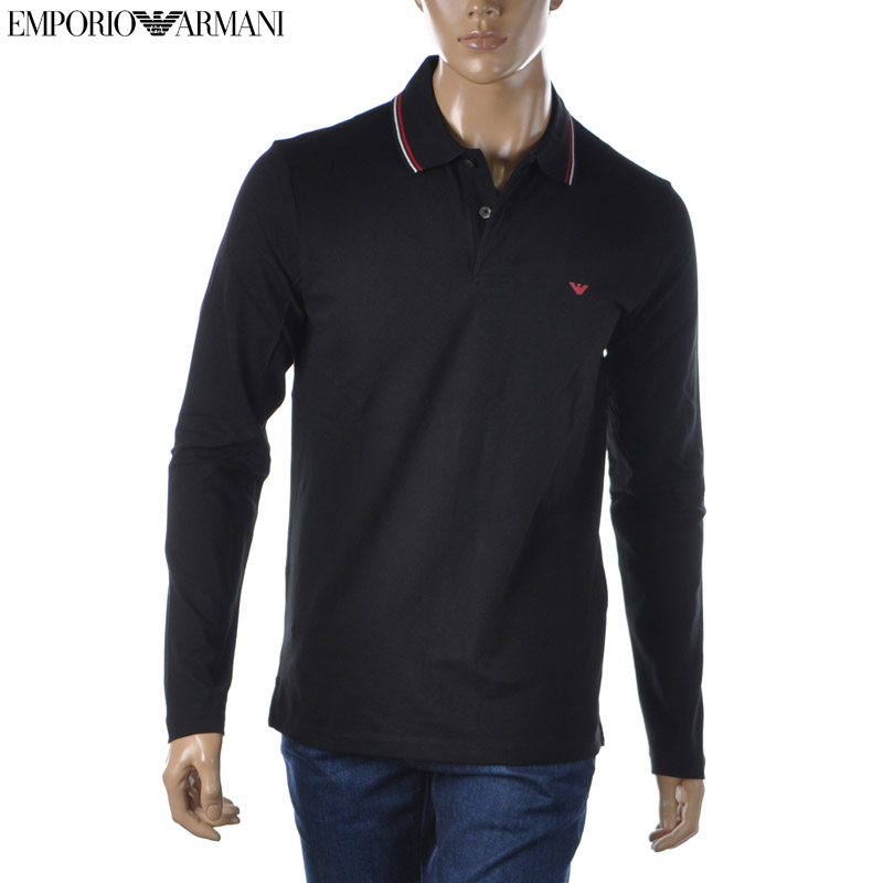 エンポリオアルマーニ ポロシャツ 長袖 ストレッチ L イタリア製 EMPORIO ARMANI エンポリオアルマーニ ポロシャツ 長袖 メンズ