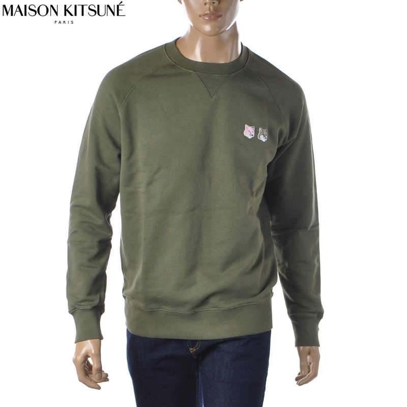 メゾンキツネ MAISON KITSUNE クルーネックスウェット メンズ