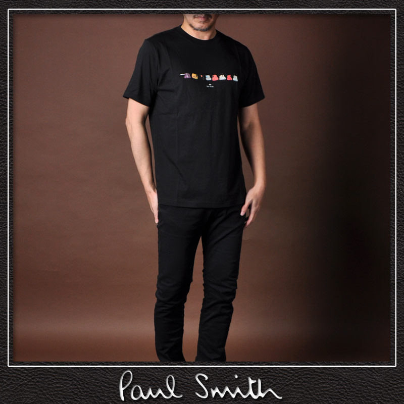 ポールスミス PAUL SMITH Tシャツ メンズ ブランド クルーネック 半袖 M2R 011R KP3796 ブラック