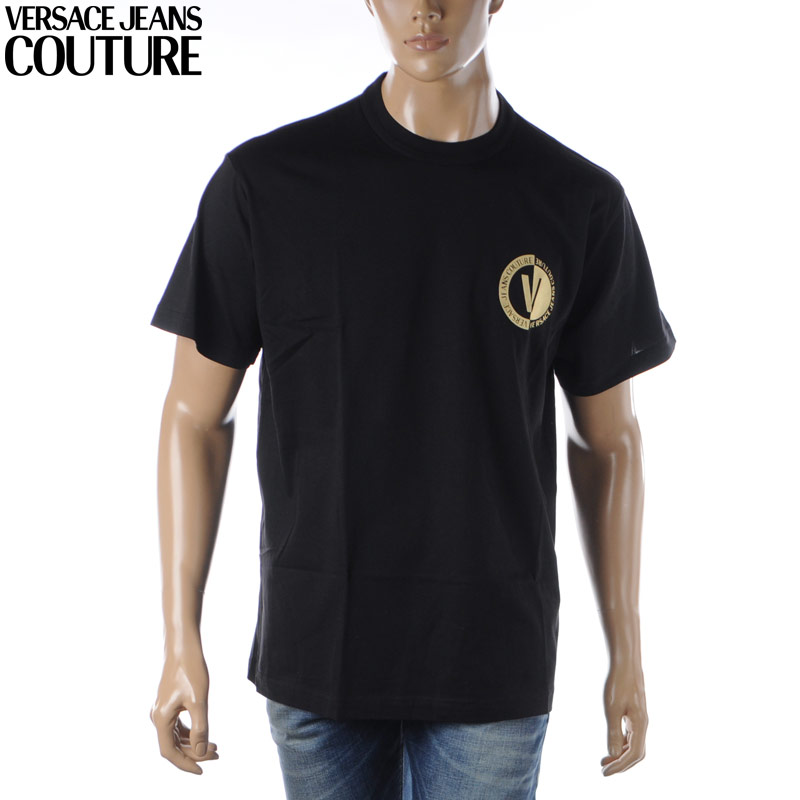 VERSACE JEANS COUTURE 半袖 Tシャツ 76GAHT10 CJ00T ヴェルサーチェ VERSACE VERSACE JEANS COUTURE 半袖 Tシャツ