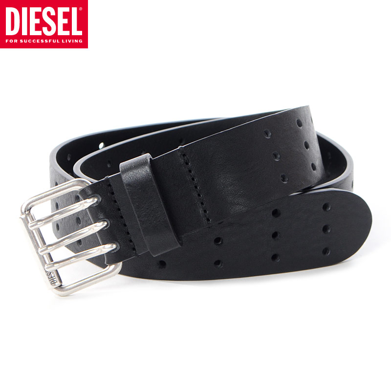 dieselベルト DIESEL P5 ディーゼル ベルト メンズ レザー ロゴ メタルループ