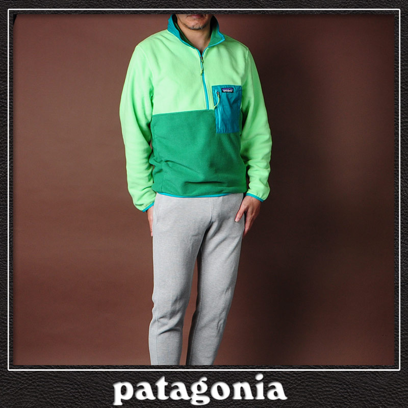パタゴニア PATAGONIA フリース メンズ ブランド 26200 TIDB M's Microdini 1/2 Zip P/O メンズ  マイクロディニ 1/2ジップ プルオーバー ギャザーグリーン