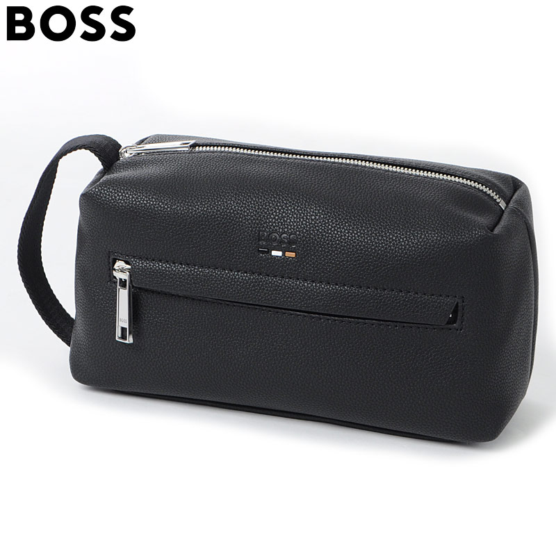 BOSS ボス★ブラック Smooth & Structured リポーターバッグ BOSS - Reporter bag with smooth and structured finishes - Black