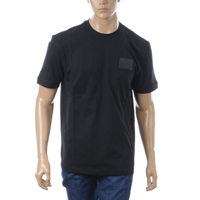 新品】EA7/アルマーニジュニア 黒ボーダー入り・半袖Tシャ