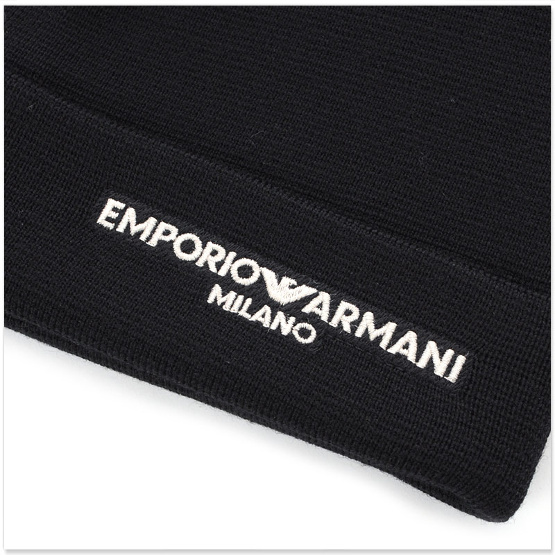 EMPORIO ARMANI エンポリオアルマーニ ニットキャップ メンズ ブラック