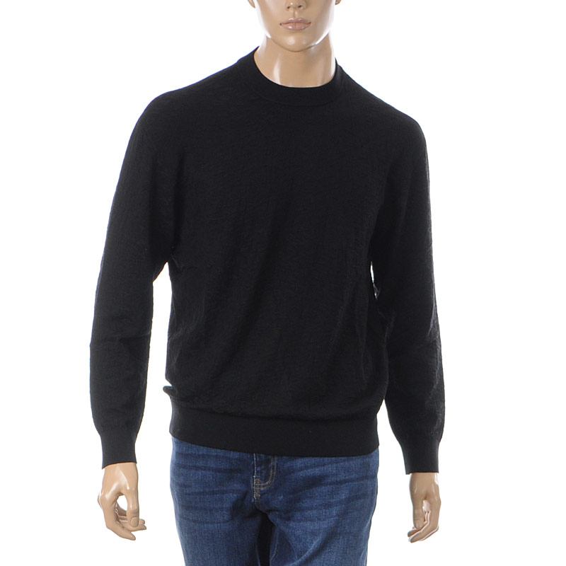 2025 秋冬新作！ ARMANI EXCHANGE A/X アルマーニエクスチェンジ セーター メンズ クルーネック ニット XM001316 AF10454 ブラック ARMANI EXCHANGE アルマーニエクスチェンジ メンズ ニット セーター