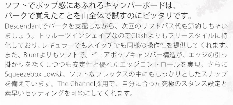 BURTON（バートン） 17-18 BURTON / バートン DESCENDANT ディセンダ