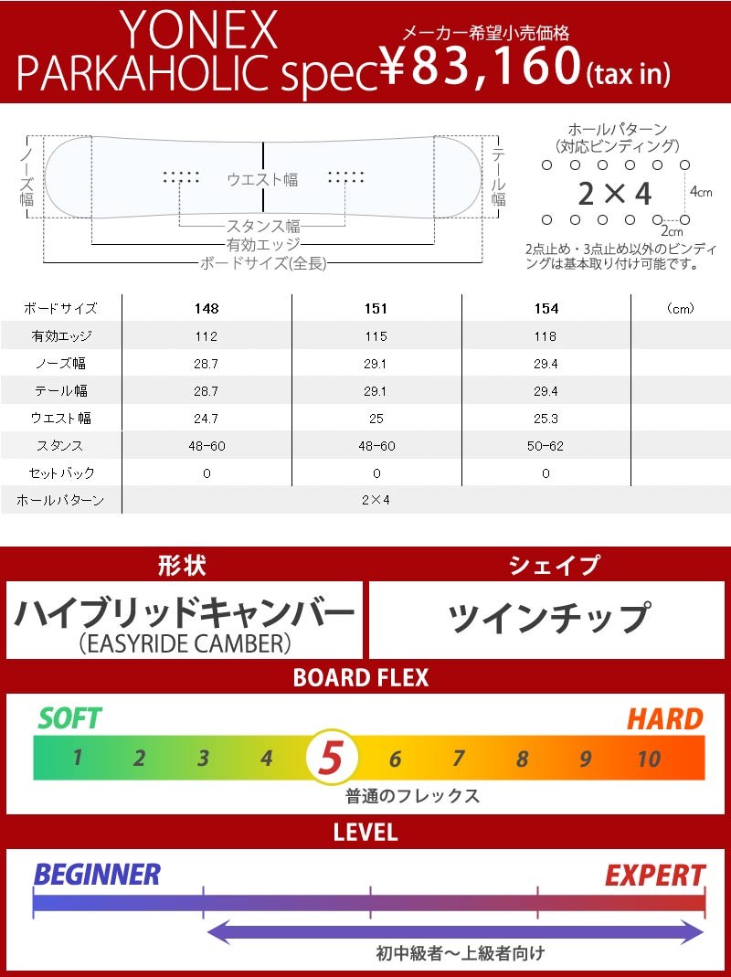 17-18 YONEX/ヨネックス PARKAHOLIC スノーボード パーカホリック