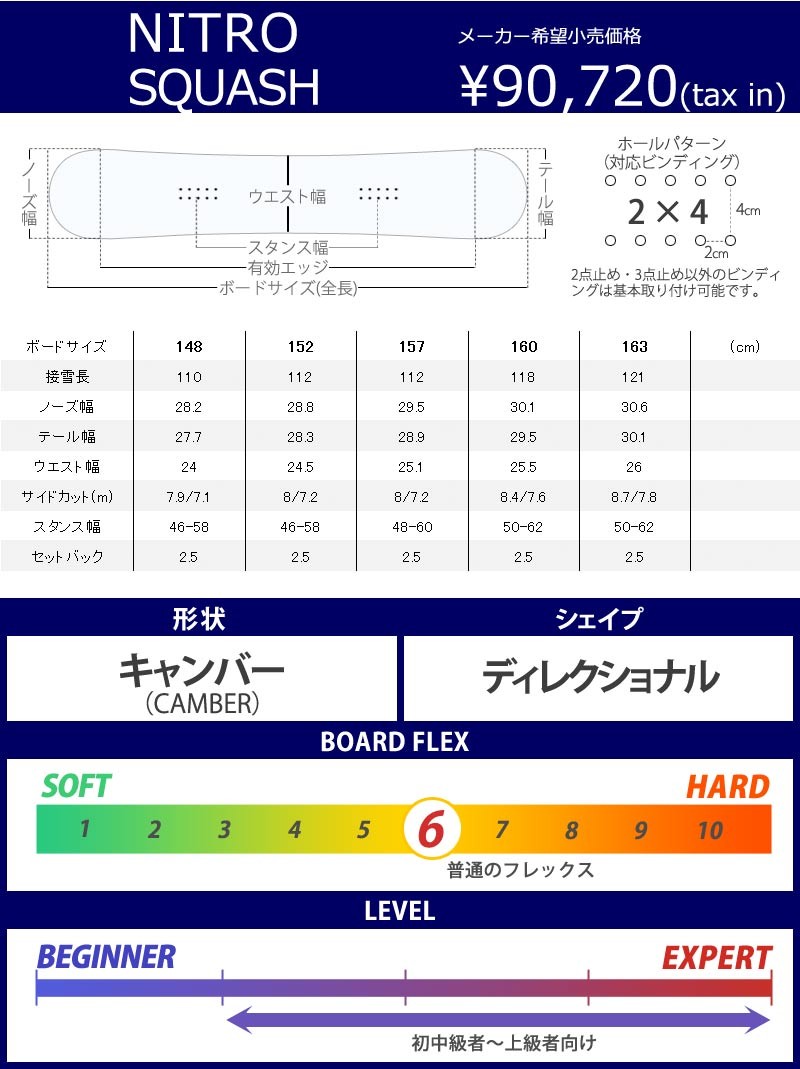 スタイル】 18-19 NITRO/ナイトロ SQUASH スクアッシュ メンズ