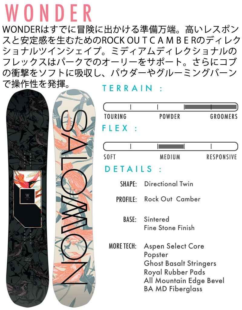 特典付き 19 Salomon サロモン Wonder ワンダー レディース 板 スノーボード Breakout 通販 Paypayモール