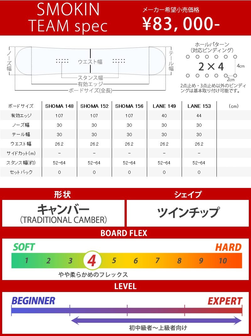 特典付き！19-20 SMOKIN / スモーキン TEAM メンズ 板