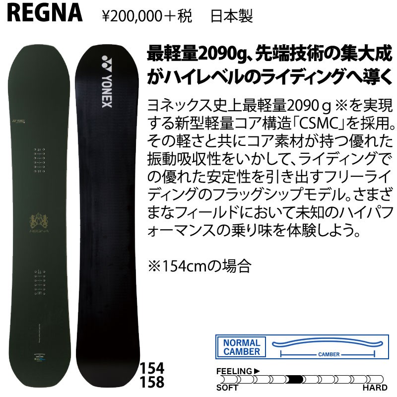 激安本物 YONEX REGNA 2020モデル 154cm スノーボード ヨネックス