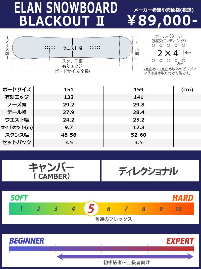 20-21 ELAN SNOWBOARDS / エラン BLACKOUT2 ブラックアウトツー ハンマー カービング メンズ レディース 板  スノーボード 2021