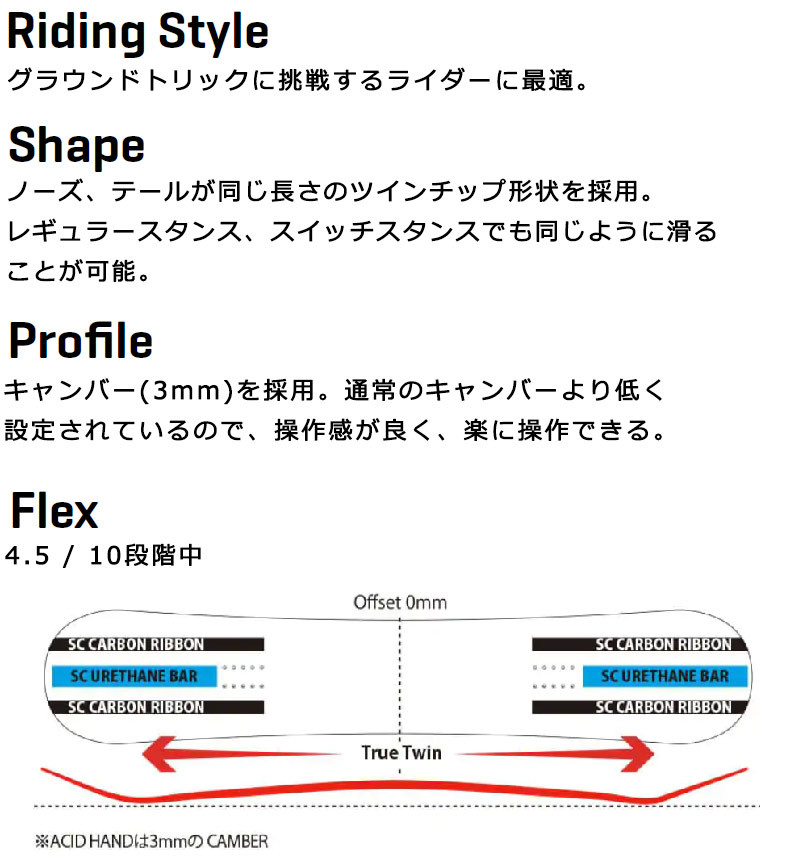 21-22 SANTA CRUZ / サンタクルーズ ACID HAND アッシドハンド メンズ