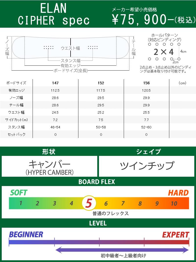 elan 21-22 ELAN/エラン CIPHER サイファー メンズ スノーボード