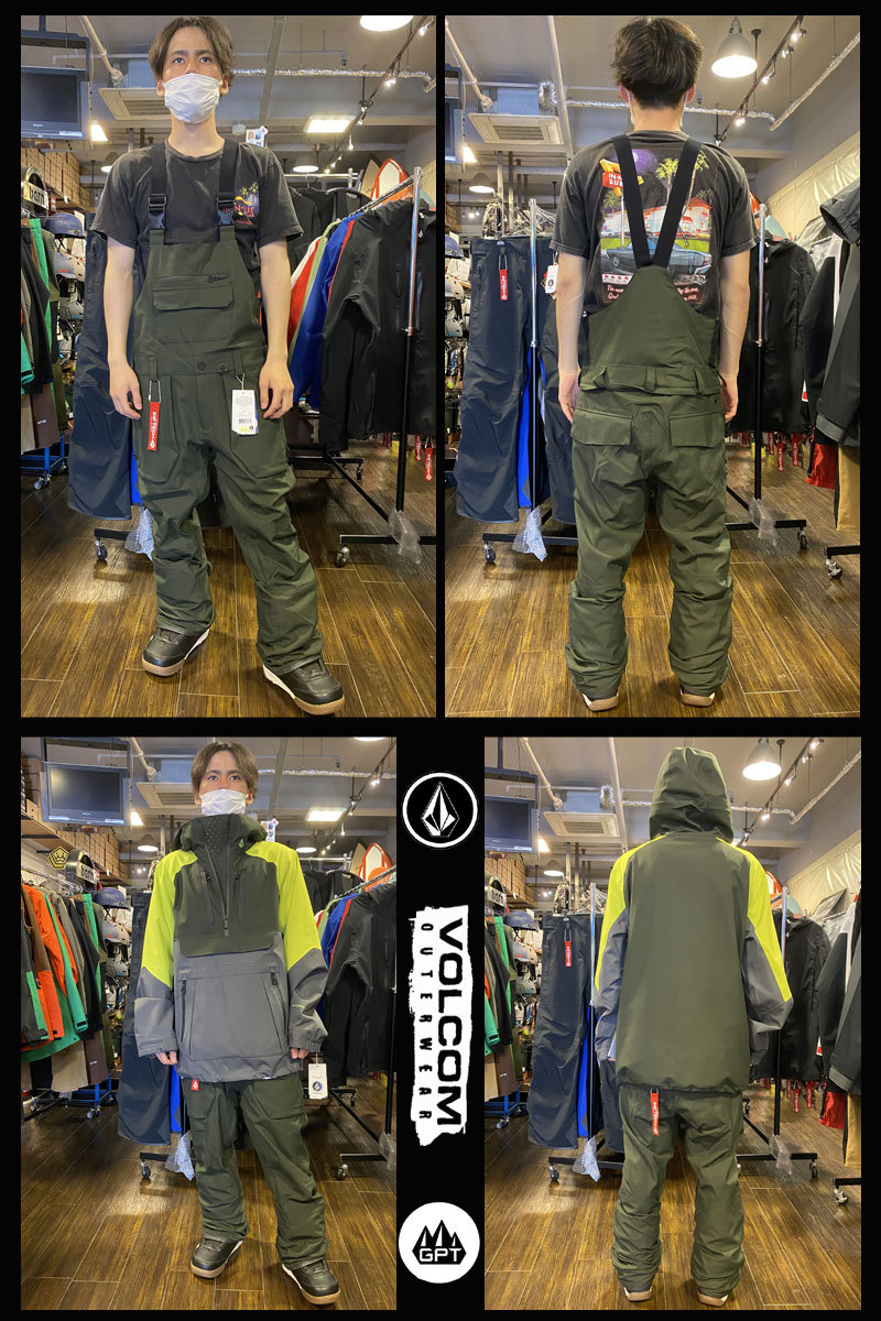 21-22 VOLCOM/ボルコム ROAN BIB overall メンズ レディース 防水