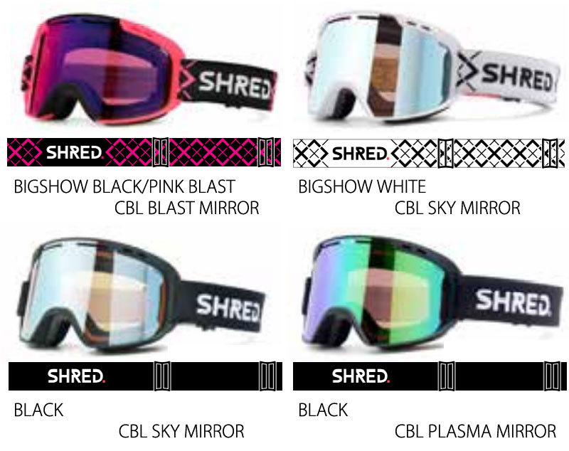 高級素材使用ブランド スノーゴーグル シュレッド SHRED スマーティ 