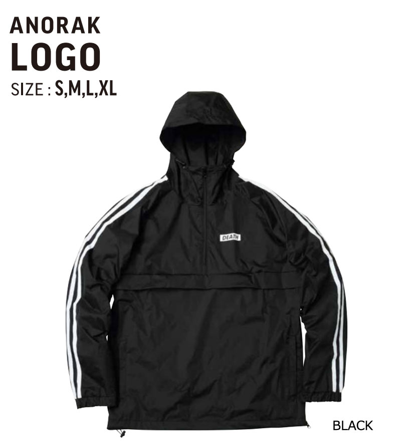 ⭐️デスレーベル　スノボスキーウェア　パーカー　バックロゴ　オーバーサイズ　L 即出荷 22-23 DEATHLABEL/デスレーベル ANORAK LOGO メンズ レディース