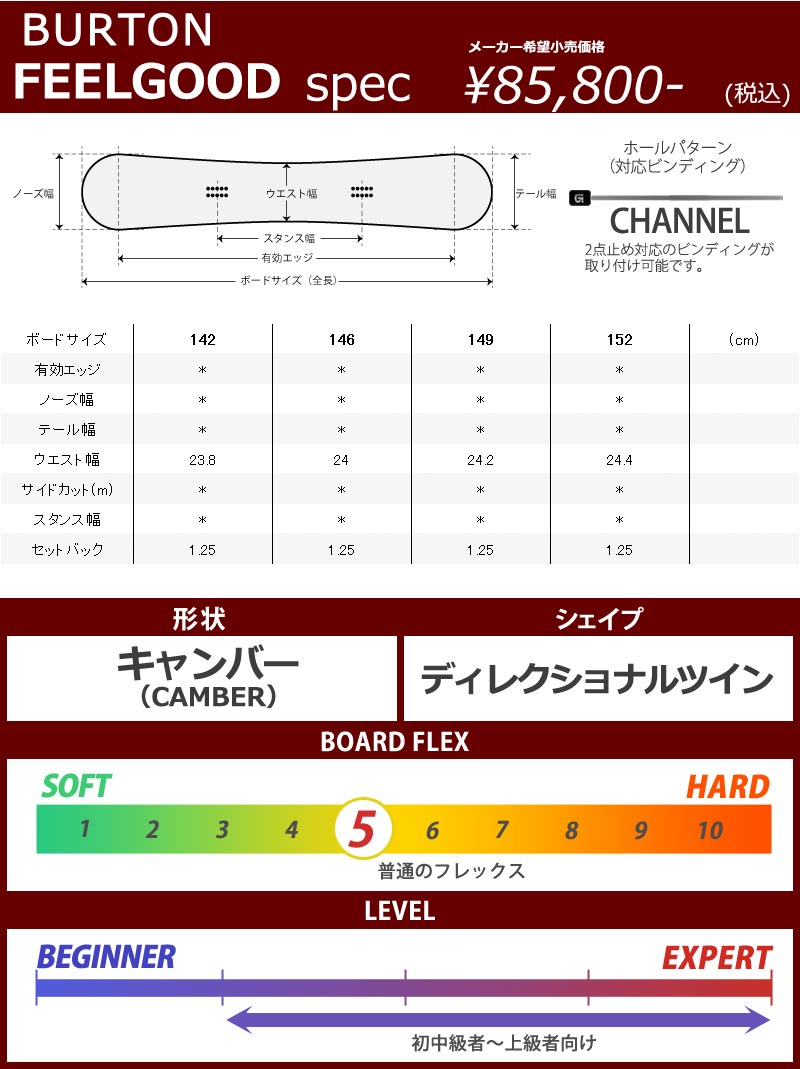BURTON 22-23 BURTON/バートン FEELGOOD フィールグッド