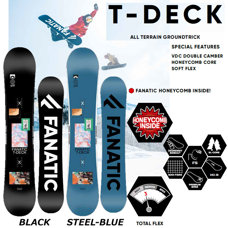 22-23 FANATIC/ファナティック T-DECK ティーデッキ メンズ レディース スノーボード グラトリ 板 2023