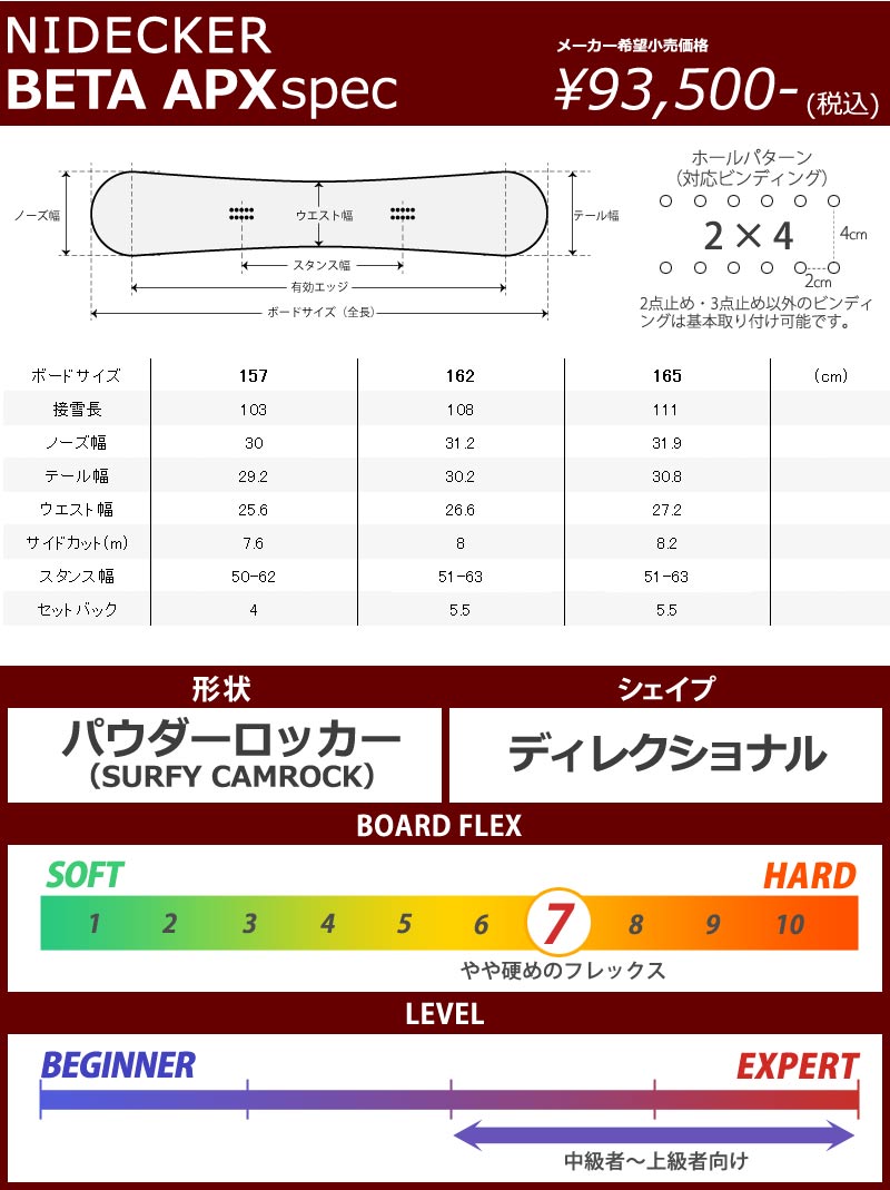 22-23 NIDECKER/ナイデッカー BETA APX ベータ メンズ スノーボード パウダー 板 2023