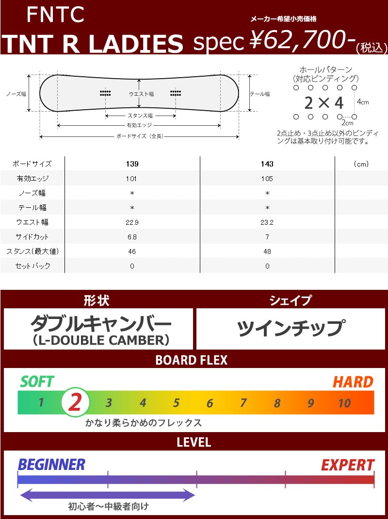 FNTC 22-23 FNTC / エフエヌティーシー TNT R LADIES レイト