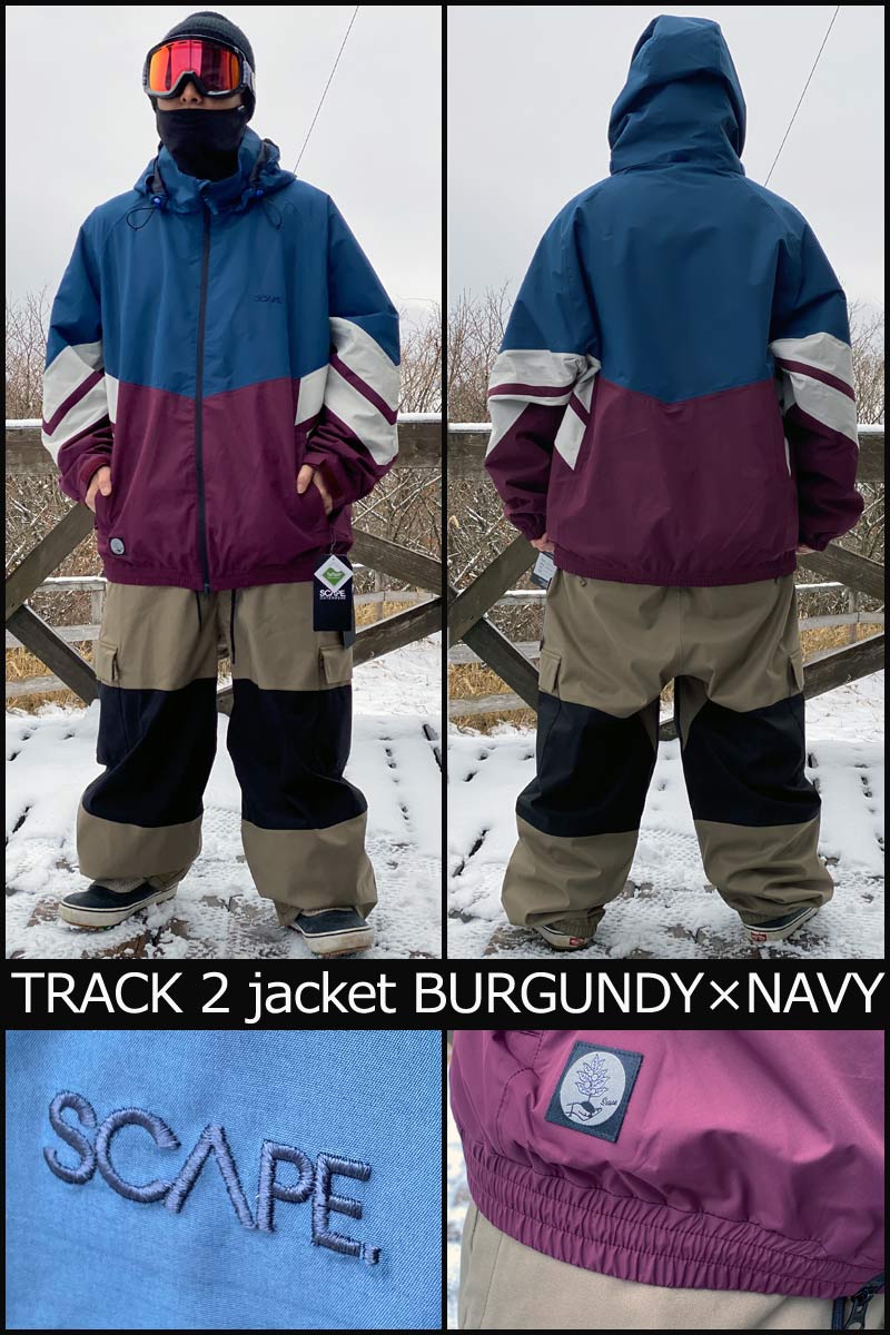 22-23 SCAPE/エスケープ TRACK2 jacket メンズ レディース 防水ジャケット スノーボードウェア スノーウェアー 2023