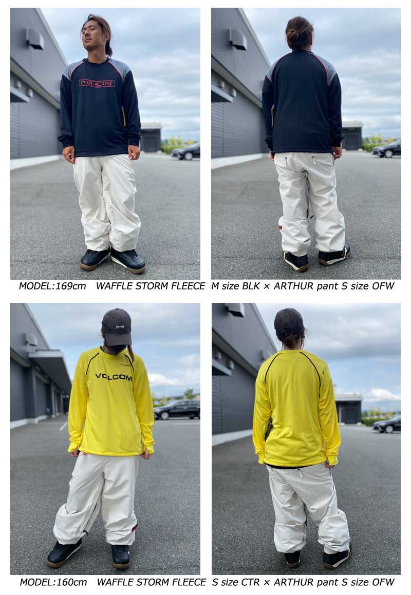 即出荷 22-23 VOLCOM/ボルコム WAFFLE BACKED CREW fleece メンズ