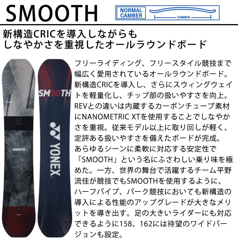 22-23 YONEX/ヨネックス SMOOTH スムース メンズ レディース スノーボード カービング 板 2023