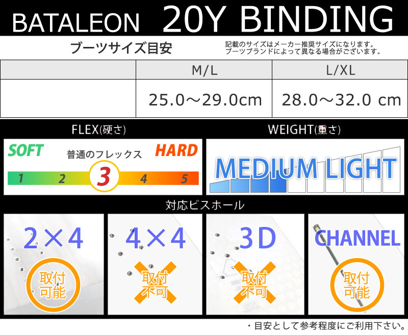 BATALEON 23-24 / バタレオン 20Y BINDING メンズ ビンディング BATALEON 23-24 / バタレオン 20Y BINDING メンズ ビンディング