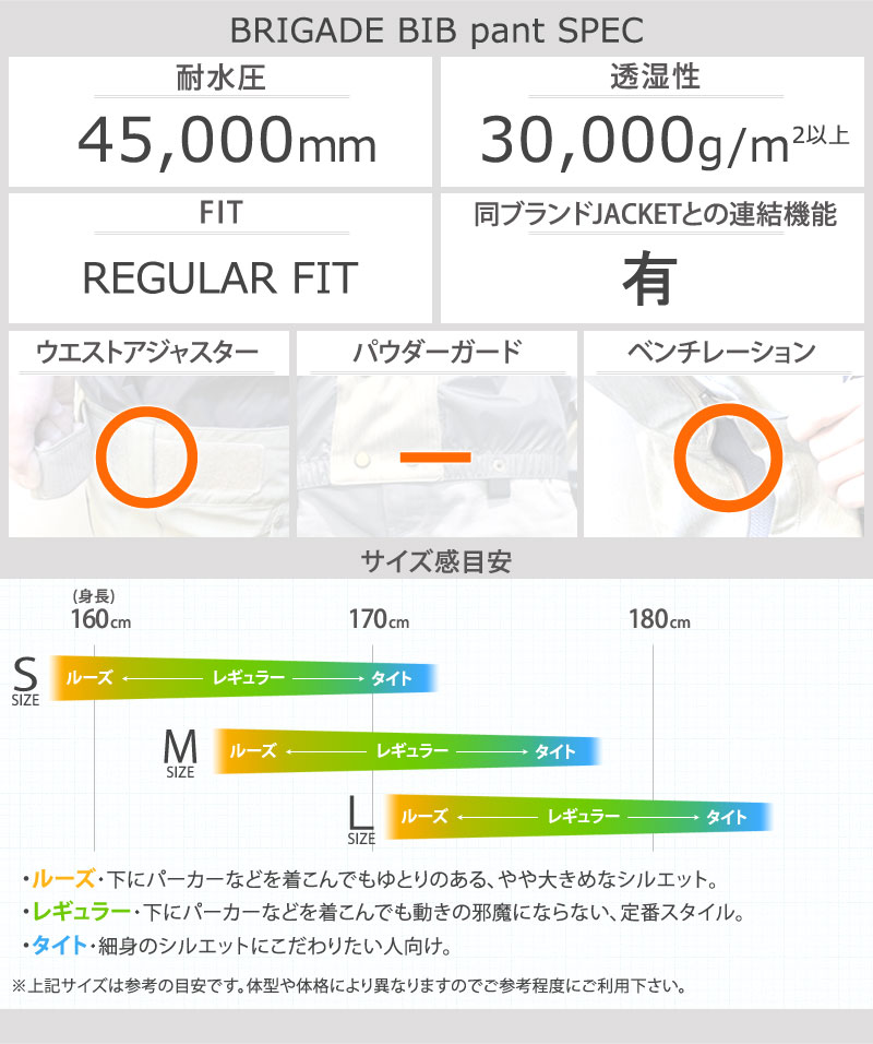 23-24 DC/ディーシー BRIGADE BIB PANT ブリゲードビブパンツ SYMPATEX