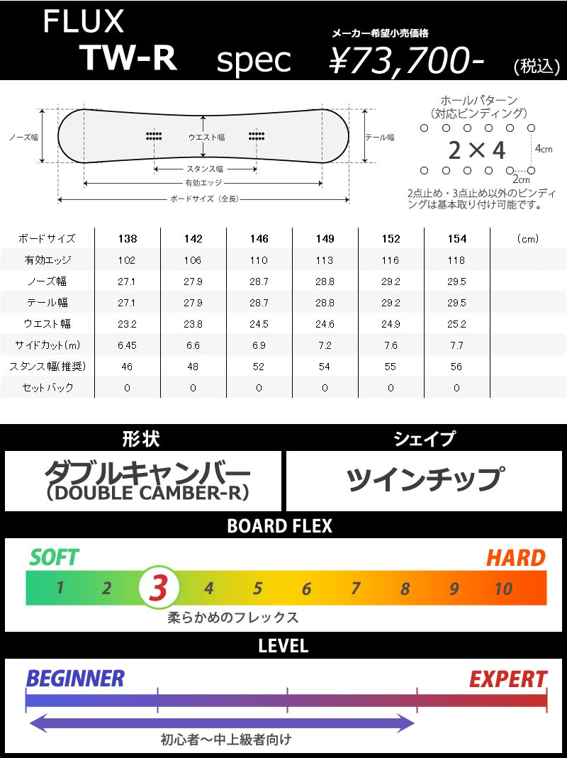 FLUX（フラックス） 23-24 FLUX/フラックス TW-R ティーダブルアール