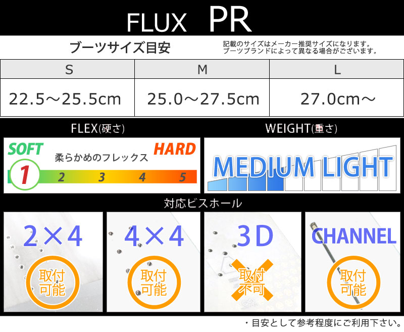 最終特価ビンディング FLUX PR Mサイズ スノーボード