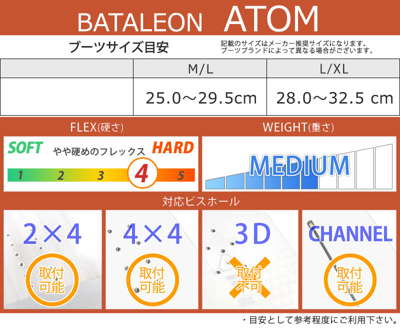 BATALEON（バタレオン） 24-25 BATALEON / バタレオン ATOM メンズ